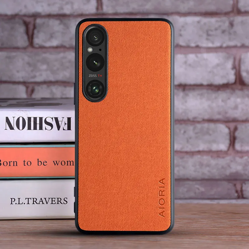 Luxurious Textile Leather Phone Case for Sony Xperia - Elegant and Durable Protection