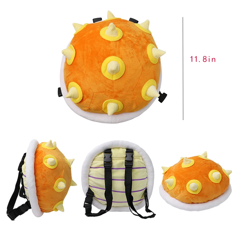 thumbnail image 1 of 9 Styles Super Mario Plush Backpack Koopa Troopa Bowser Lemmy Yoshi Turtle Shell Stuffed Plushie Toys Cartoon Peluche Dolls Bag, 1 of 5