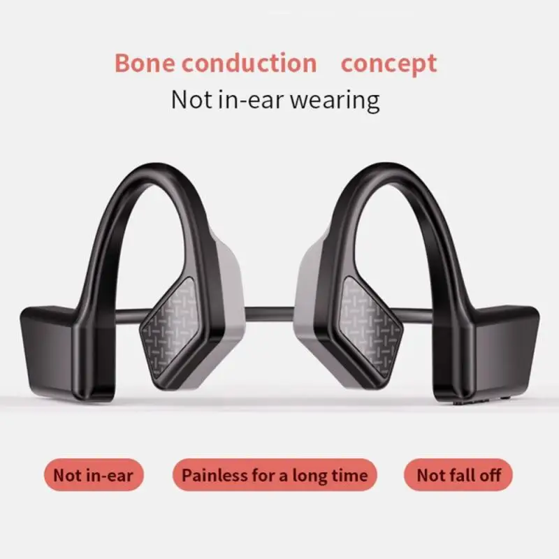 

Bone Conduction Earphone Bluetooth 5.0 Earbuds Wireless Headsets TWS Sports Handsfree Waterproof Headphones Not In-ear Headphone