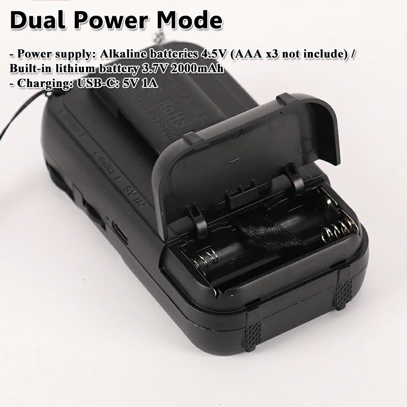 Mini Pocket FM AM Radio Portable DSP Radios Recevier Wireless Blutooth Speaker LED Flashlight Support 3.5mm Headphones TF Card