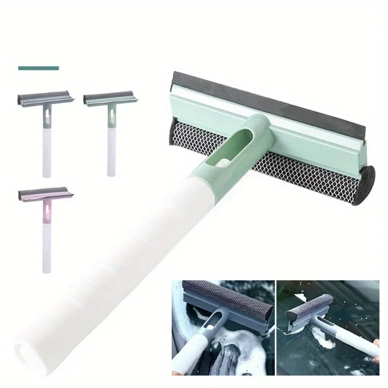 1pc Double-sided Window Cleaner Squeegee Wiper Home Cleaning Tools Water Spray Cleaner Wipe Glass Wiper Multi-functional Wiper