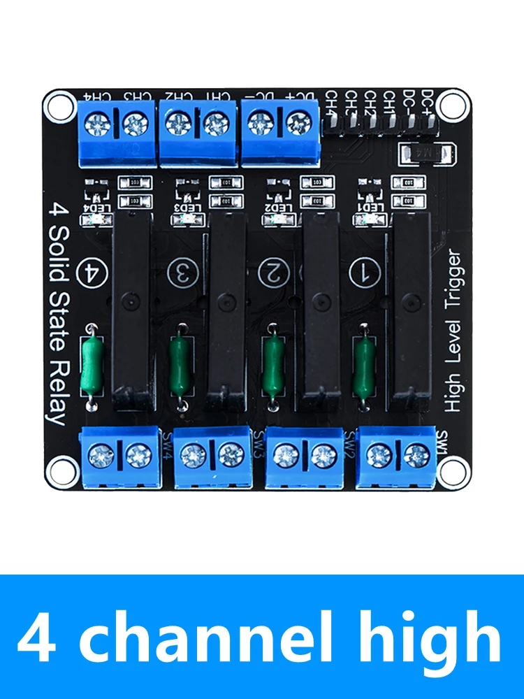Multi-Channel Solid State Relay Module with High/Low Level Triggering