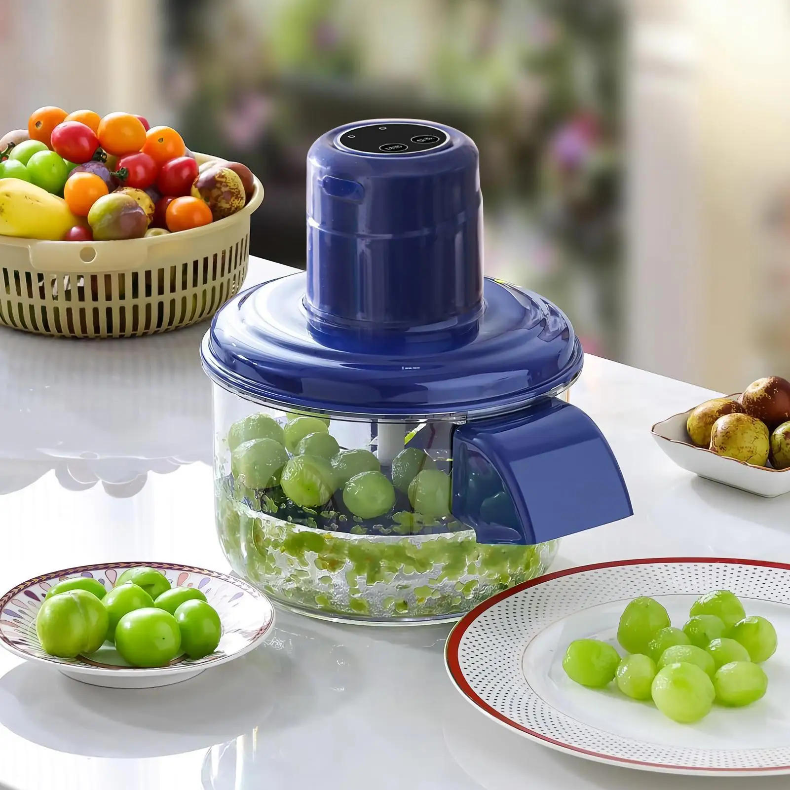Electric Grape Peeling Machine Fruit Peeling Machine Automatic Kitchen Food Prep Equipment USB Charging for Healthy Eating