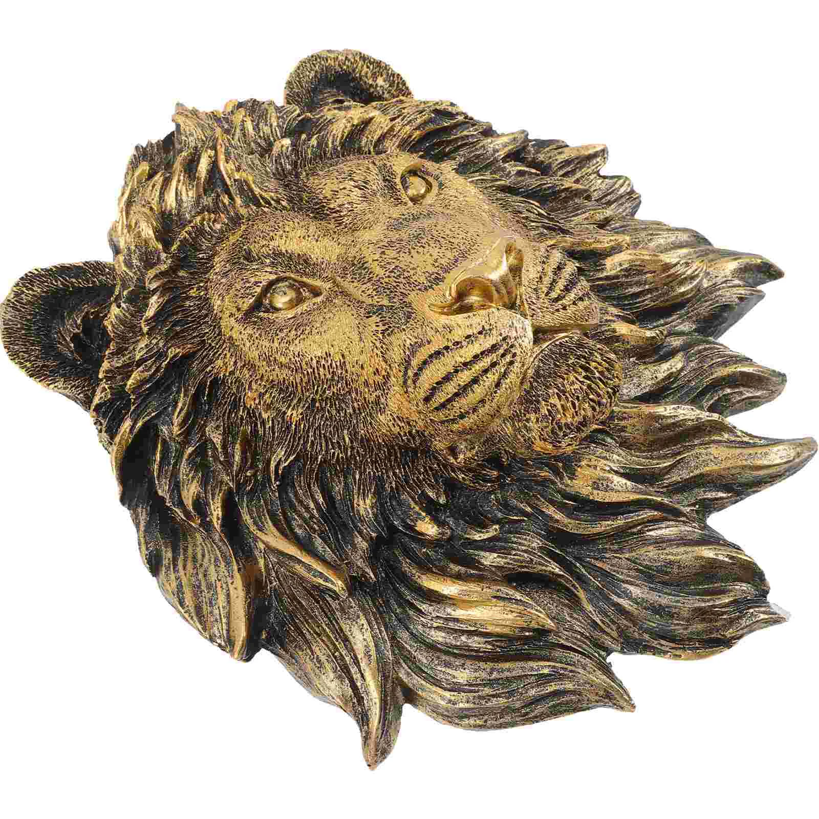 

Animal Head Wall Imitation Copper Lion's House Decorations Home Scene Pendants