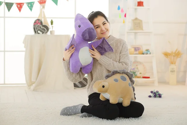 Kawaii Dinosaur Plush Toy Stuffed Animal Triceratops Plushies Cute Tyrannosaurus Soft Sleep Hug Doll Baby Bedroom Decoration AliExpress