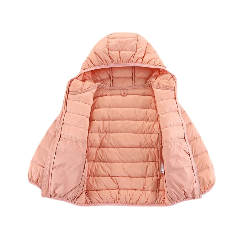 Children Down Jacket down jacket children jackets private baby hooded thin section down wear children's wear cotton cotton-padded jacket pure color coat
