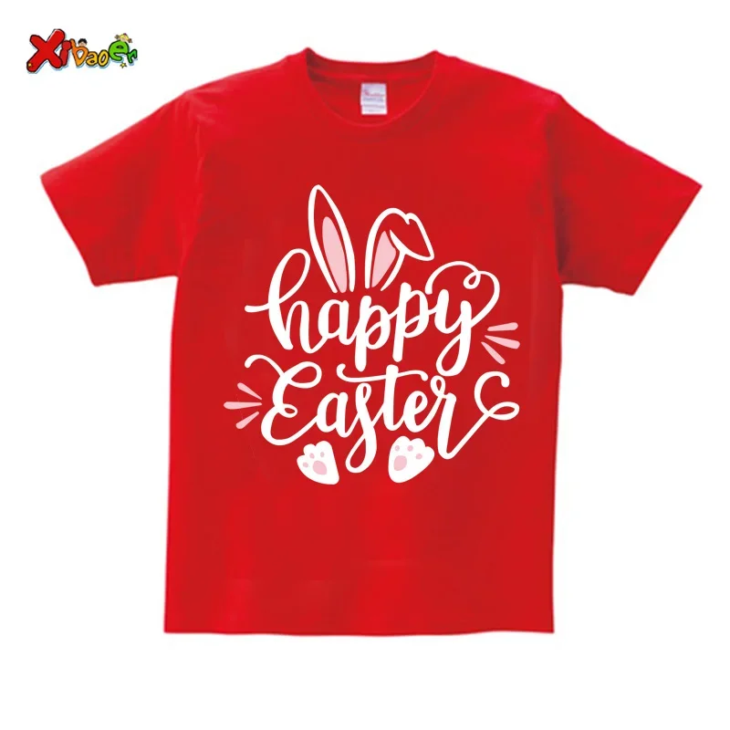 Happy Easter Family Shirts Family Matching T-shirts Bunny Tee Shirt Outfits Kids Shirt Party Girl Clothing Matching Cute Clothes 3