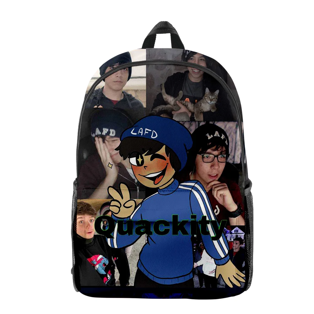 Popular Youthful quackity Student School Bags Notebook Backpacks 3D Printed Oxford Waterproof Boys/Girls Funny Travel Bags