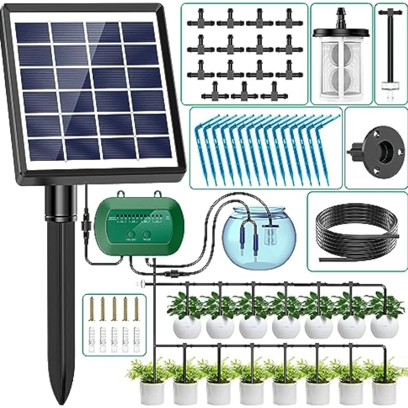 Sistema Irrigazione Automatica 8 Vasi Timer LCD e USB - i Giardini di