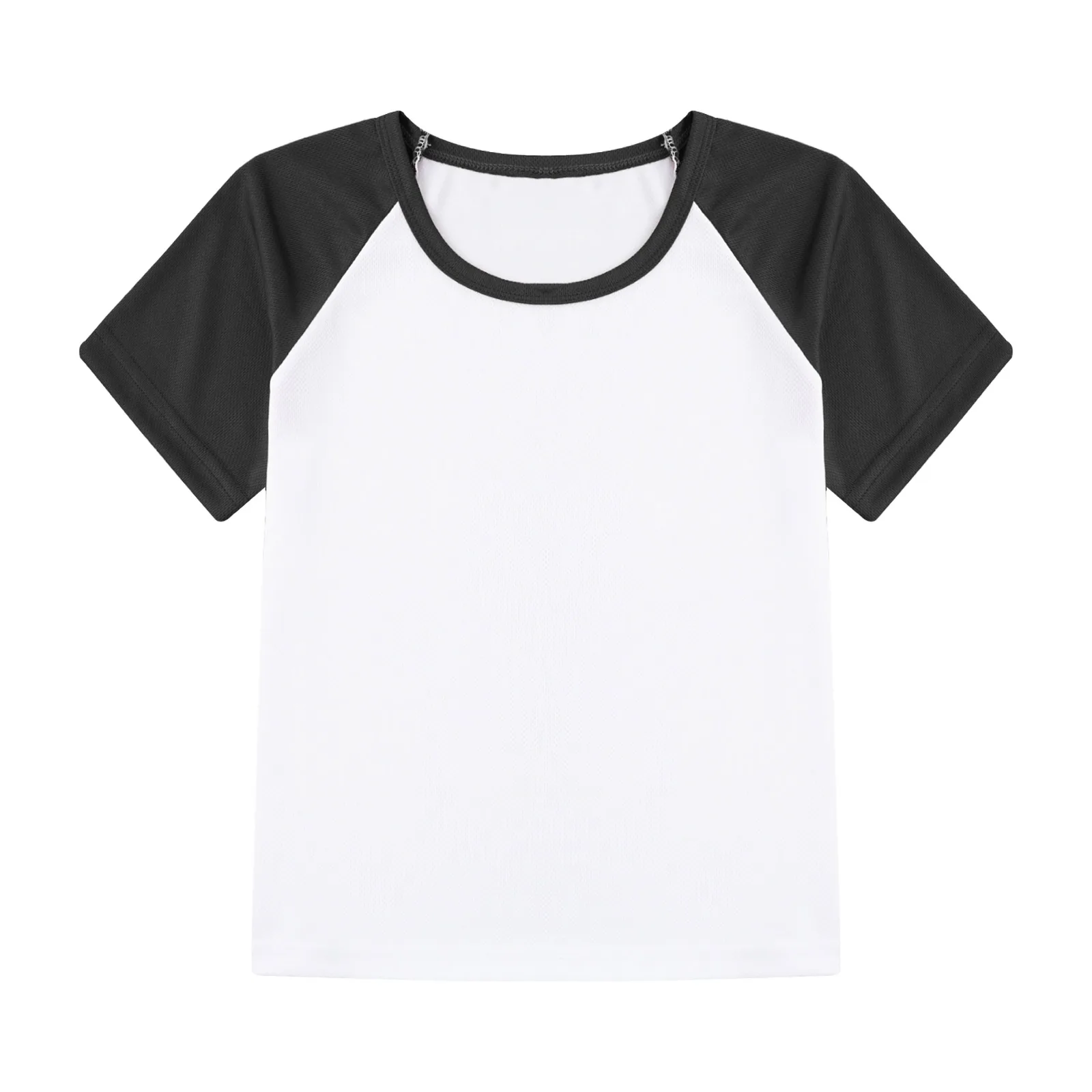 Boys Kids Casual Quick-drying T-shirt Color Block Workout Sports Shirts Top Tee Breathable Running T-shirts Children Sportswear
