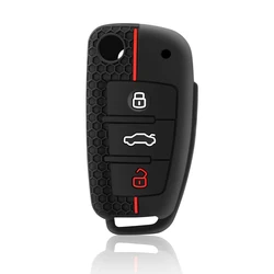 Premium Silicone Car Key Fob Protector Cover (Black)