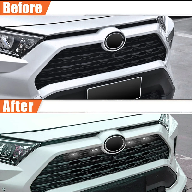 Raptor Car And Truck Grilles Raptor Style Front Grille Amber LED Light Kit For 2019-2022 Toyota RAV4 (Excludes Adventure/Prime) LED Lights For Toyota RAV4 - Foto 2