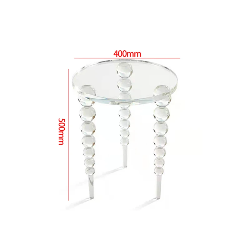 Transparent Acrylic Edge Table Living Room Sofa Side Table Coffee Tables Luxury Mobile Bedside Table Room Desks Nordic Furniture