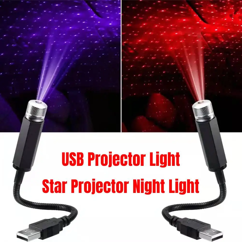 Kaufe Romantische LED Sternen Himmel Nachtlicht USB Auto Dach Stern Licht  Projektor Einstellbare Atmosphäre Galaxy Lampe Für Zimmer Decke decor