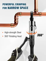 Hydraulic Pex Pipe Crimping Tools HP-1332 Pressing Plumbing Tools for Aluminum Plastic Pipe, Stainless Steel and Copper Pipe 2