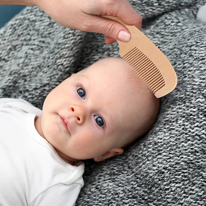 Newborn Baby Wool Baby Wooden Brush Comb Newborn Hair Brush Infant Head Massager Portable Baby Comb Hair Bath Brush Comb New 3