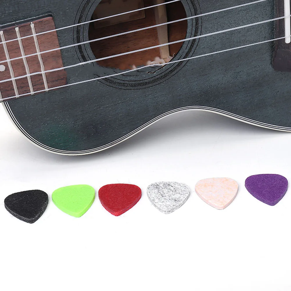5Pcs Ukulele Soft Felts Picks Professional Colorful Concert Soprano Tenors Plettrum Strumenti Musicali Accessori Per Ukelele