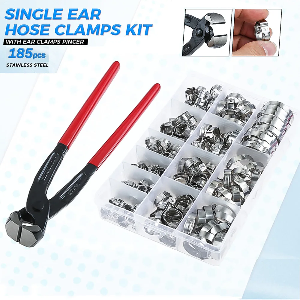 Kit Surtido De Abrazaderas De Manguera De Un Solo Oído, Acero Inoxidable 304, Alta Calidad, 5/10 Uds. - AliExprs 13