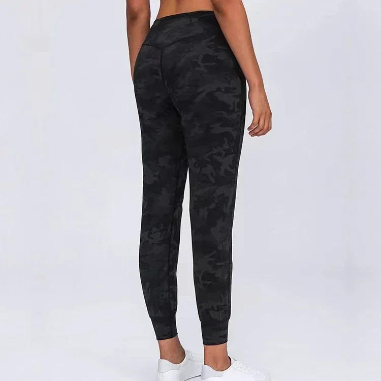 

With Logo Women Breathable Fitness Yoga Pants Sport Workout Seamless Leggings Gym Clothing High-waisted Tights Sportswear Pants