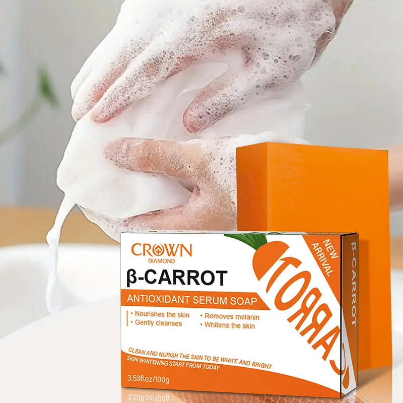 Carrot Soap for Skin Cleaning Stains Skin Soap Bar with Vitamin E for Body and Face Use Facial Cleanser Unisex Valentine's Day 6