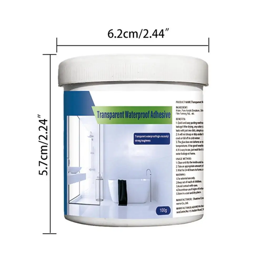 Description Picture 2 of item100g Bathroom Transparent Waterproof Glue Agent Insulating Adhesive Sealant Leak Proof Paint Home Repair Strong Bonding Coating