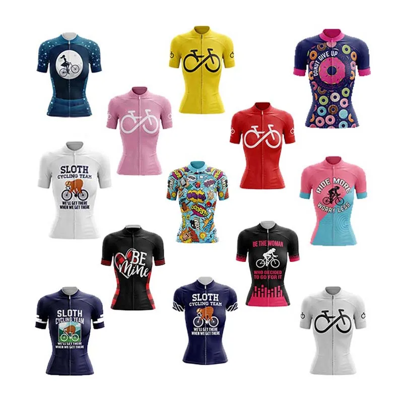 

Cycling Clothing Women's Quick-dry Short Sleeve Cycling Jersey women Top Team mtb women's cycling suit Wear Ropa Ciclismo Pro G