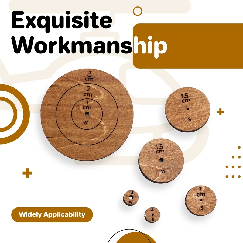Jenerates Seam Circles,Wooden Circle Quilting Template, Circle Template Quilting Rulers And Templates,Marker (Metric)-AT64