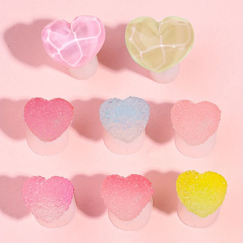 Silicone Toe Separator Cute Soft Pedicure Tools Professional Love Heart Rhinestone Foot Finger Separator Care Tools 8 Pcs/Pack toe separators toe spreader finger toe separator