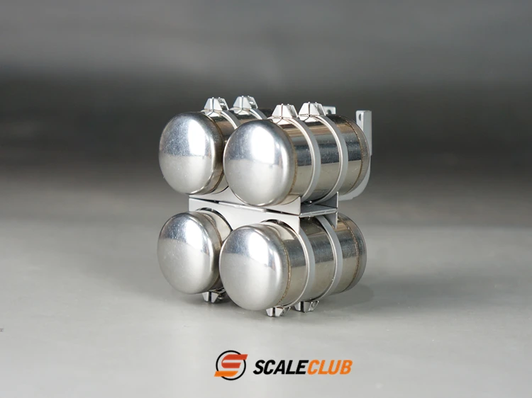 SCALECLUB Durchmesser 23 mm, Metall, 4-Tank-Upgrade-Teil QG4-TY-1 für Tamiya 1/14 RC Traktor-LKW-Kipper-Modell – Detail 1