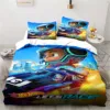 3D Hot Wheels Racing printed bedding set pillowcase quilt cover bedspread set children's room bedding set luxury birthday gift 1