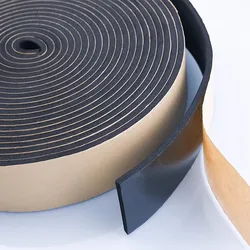 Versatile Self - Adhesive Rubber Foam Seal Strip - Anti - Collision & Insulating Gasket - 10mmx20mmx2m (Black)