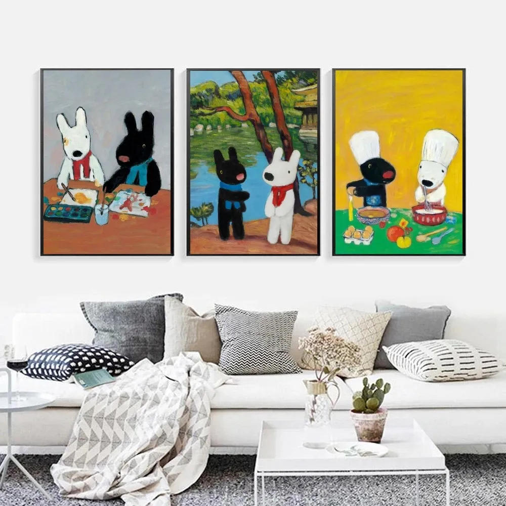 Art Gaspard E Lisa Poster Kraft Club Bar Paper Vintage Poster Wall Art Painting Camera Da Letto Studio Big Szie Wall Painting Stickers