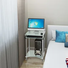 

Monitor Stand Wheels Computer Desk Top Bedroom Folding Portable Drawing Table Adjustable Work Corner Bureau Home Items OA50CD