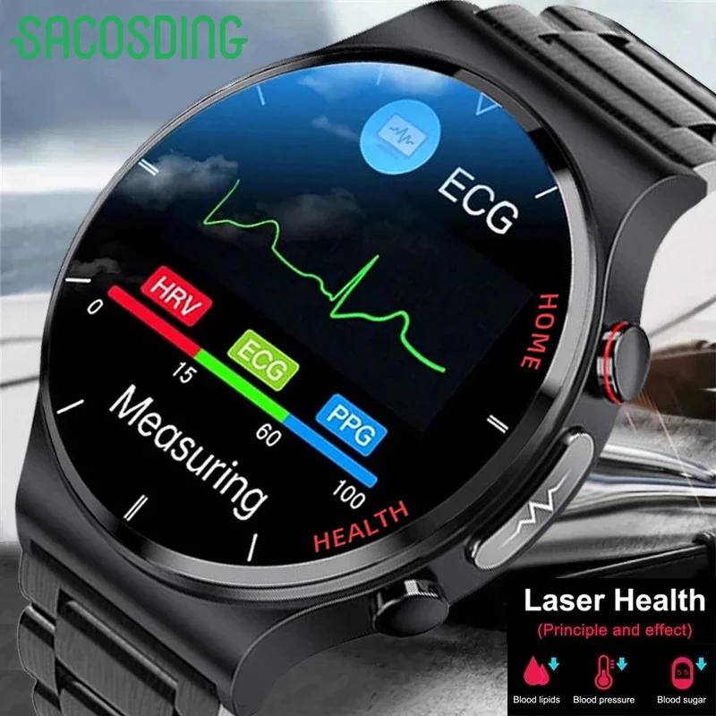 

Painless Non-invasive Blood Sugar Smart Watch Men Laser Treatment Health Blood Pressure Sport Smartwatch Women Glucometer Watch