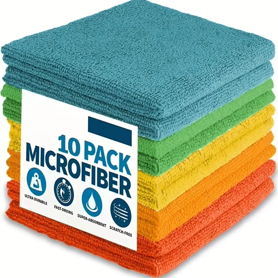 Premium Microfiber Cleaning Cloth Set - Ultra-Absorbent and Durable Household Towels
