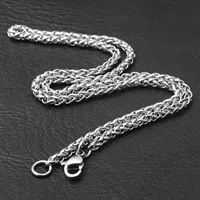 Chaîne à maillons en acier inoxydable 304, épaisseur 2mm-4mm, collier couleur argent, chaîne gourmette classique pour hommes et femmes, résultats de bijoux 6