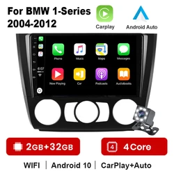 Autoradio Android 2 Din Carplay, Navigation GPS, lecteur multimédia, vidéo, DVD, 2 go/32 go, pour voiture Bmw E81, E82, E87, E88 (2004 – 2012) 