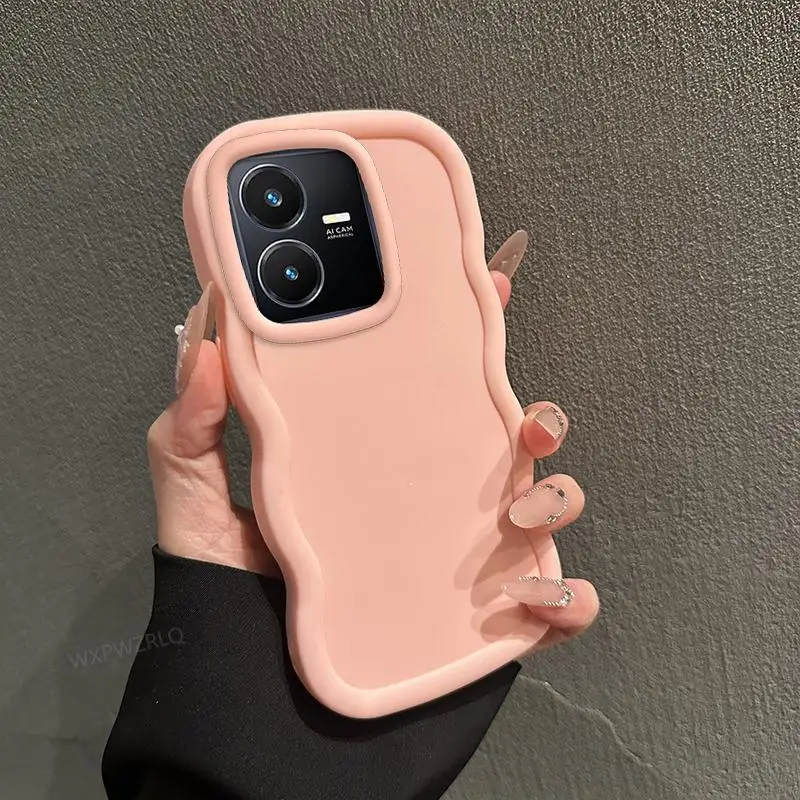 Solid Color Wave Silicone Shock-Absorbing Phone Case
