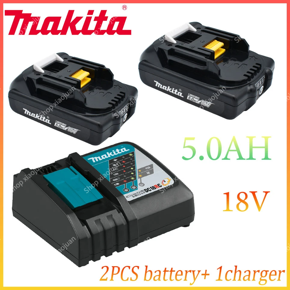 마키타 충전식 리튬 이온 배터리, 전동 공구 교체 배터리, 18V 5.0Ah, BL1830, BL1815, BL1860, BL1840, 194205-3,