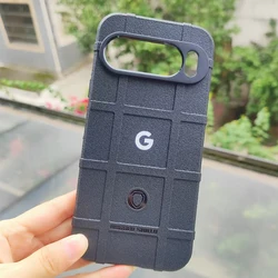 Military Grade Shockproof Rugged Phone Case - Silicone Bumper Anti - Drop Armor Cover - Pixel 8 Pro (Black)