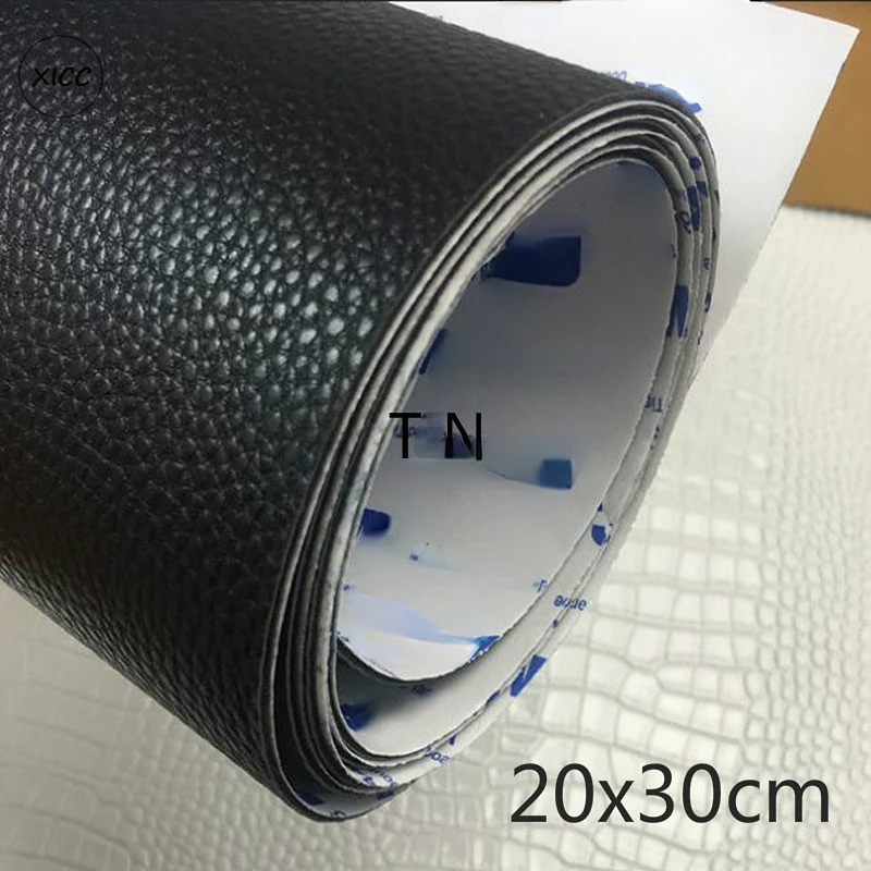 20x30cm Self Adhesion Litchi Faux Synthetic Leather Patches Big Size Multicolor PU Sofa Hole Repair Sticker Table Bed Decoration