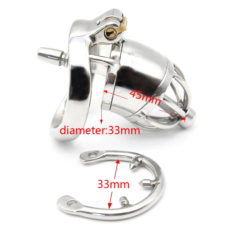 Adult Erotic Products Stainless Anti Shedding Including Catheter Chastity Cage Cock Ring Bdsm Sex Toys For Men Exotic Accessorie