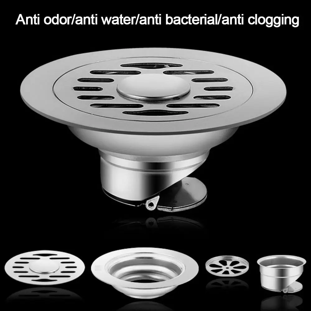 10/12cm Stainless Steel Floor Drains Washing Machine Dual-purpose Square Sink Strainer Cover Bathroom Sewer Dectable Drainer floor sink strainer floor drain drain strainer floor drain filter drain filter