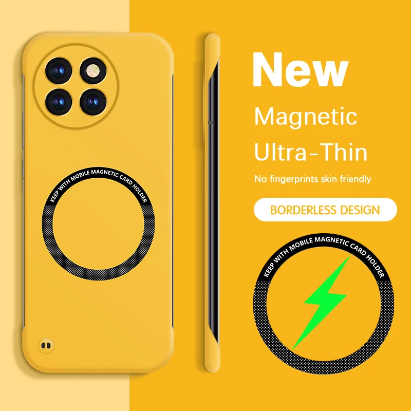 Sleek Magnetic No-Border Phone Case with Camera Protection