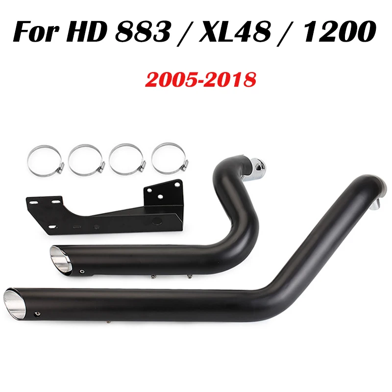 

Silp on для 883 / XL48 / 1200 2005 до 2018 лет винтажный мотоциклетный выхлопной глушитель, полная система, Соединительная труба