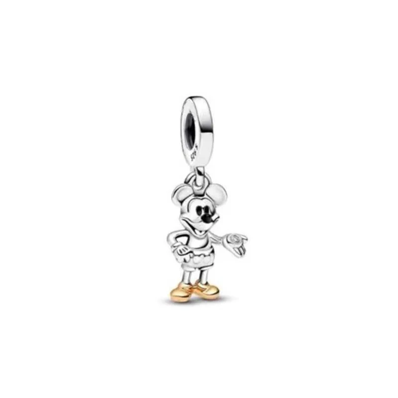 Abalorio de plata 925 Aoger de Disney, Mickey, Minnie Mouse, Halloween, calabaza, Pixar, Coco, Miguel, Dante, Calavera, compatible con pulsera Pandora
