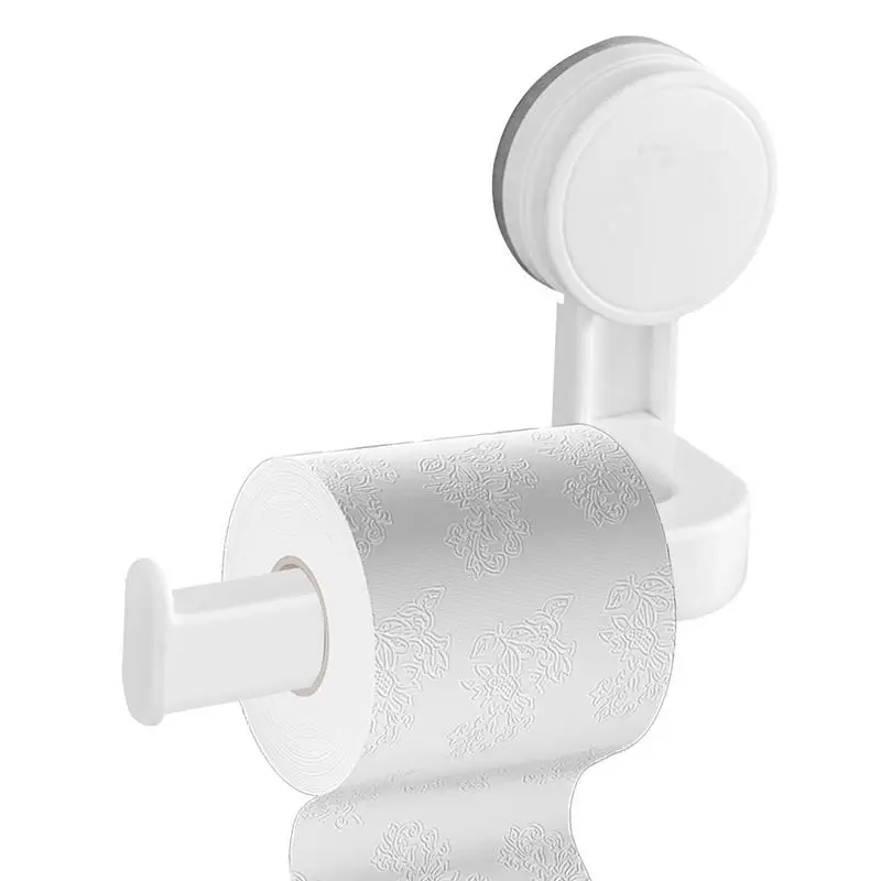 Toilet Paper Holder Suction Multi-Purpose Suction Toilet Paper Bracket Stick-On Bathroom Tissue Holder with Thickened Design toilet paper holder toilet roll holder