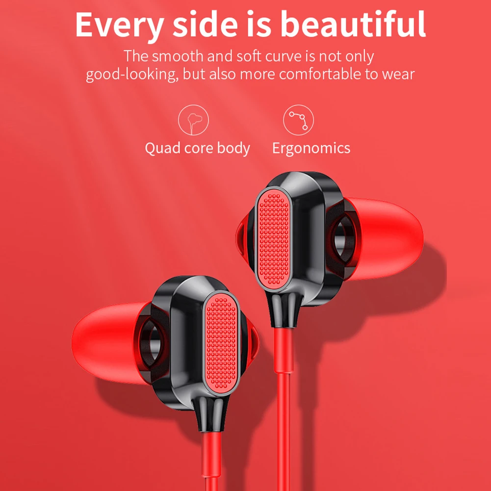 WiredEarbudsInEarHeadphonesHighSoundQualityEarphonesWithL