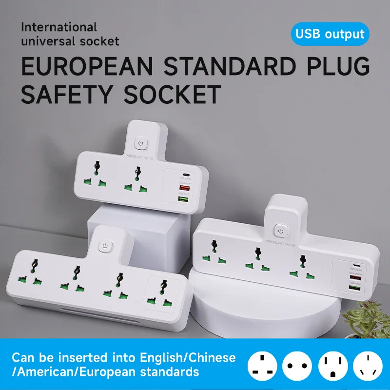 EU UK AU US Plug AC Outlet Power Strip Universal Network Filter USB Type C Adapter for Home power strip,plug adapter,electrical socket,power socket,power plug adapter