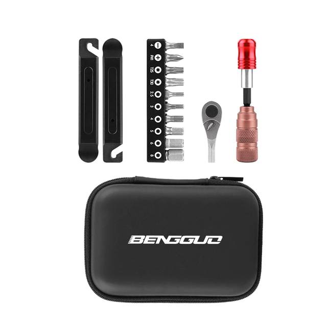 Bike Repair Tool Set Cycling Tire Lever Ratchet Wrench Bicycle Multitool Kit